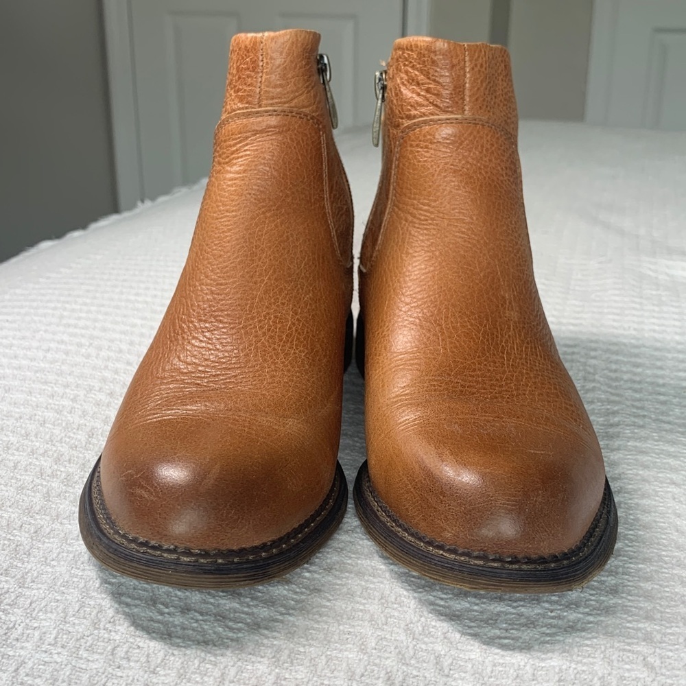 Franco Sarto brown leather ankle boots size 7.5 - Picture 4 of 9